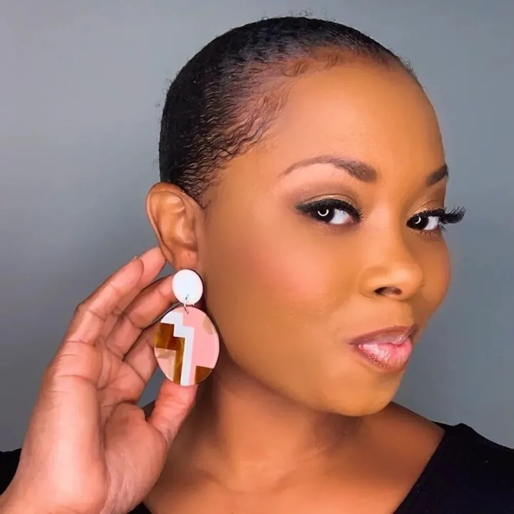 Elegant Multicolor Marble Earrings